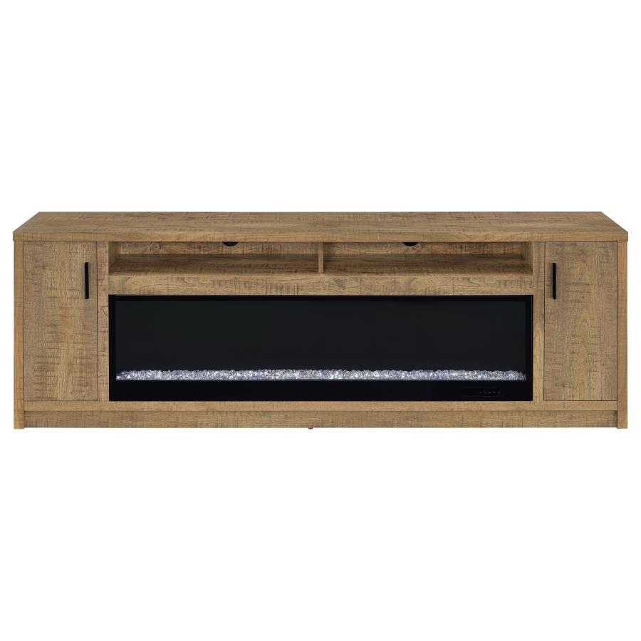 Eddy fireplace TV stand mango
