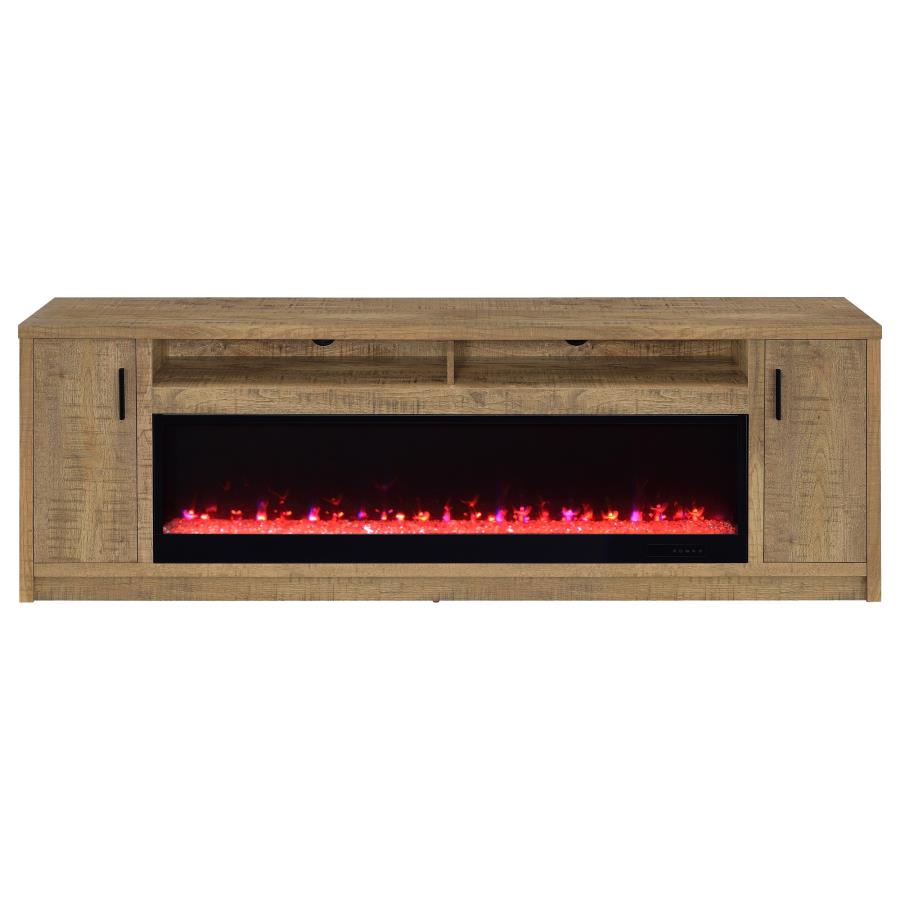 Eddy fireplace TV stand mango