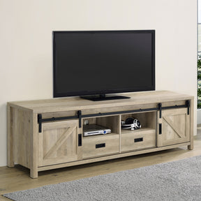 Madra Rectangular TV Console with 2 Sliding Doors Madra Rectangular TV Console with 2 Sliding Doors Half Price Furniture