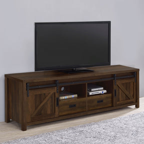 Madra Rectangular TV Console with 2 Sliding Doors - TV Stand - Half Price Furniture