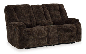 Soundwave Reclining Loveseat with Console Half Price Furniture