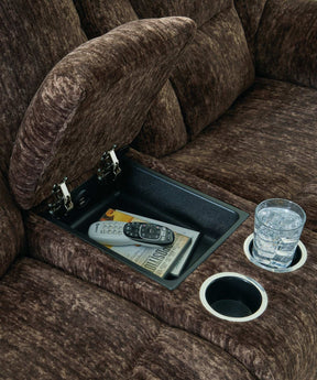 Soundwave Reclining Loveseat with Console Half Price Furniture