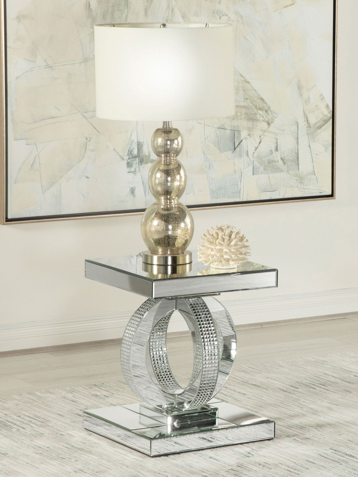 Breena Square End Table Mirror  Half Price Furniture