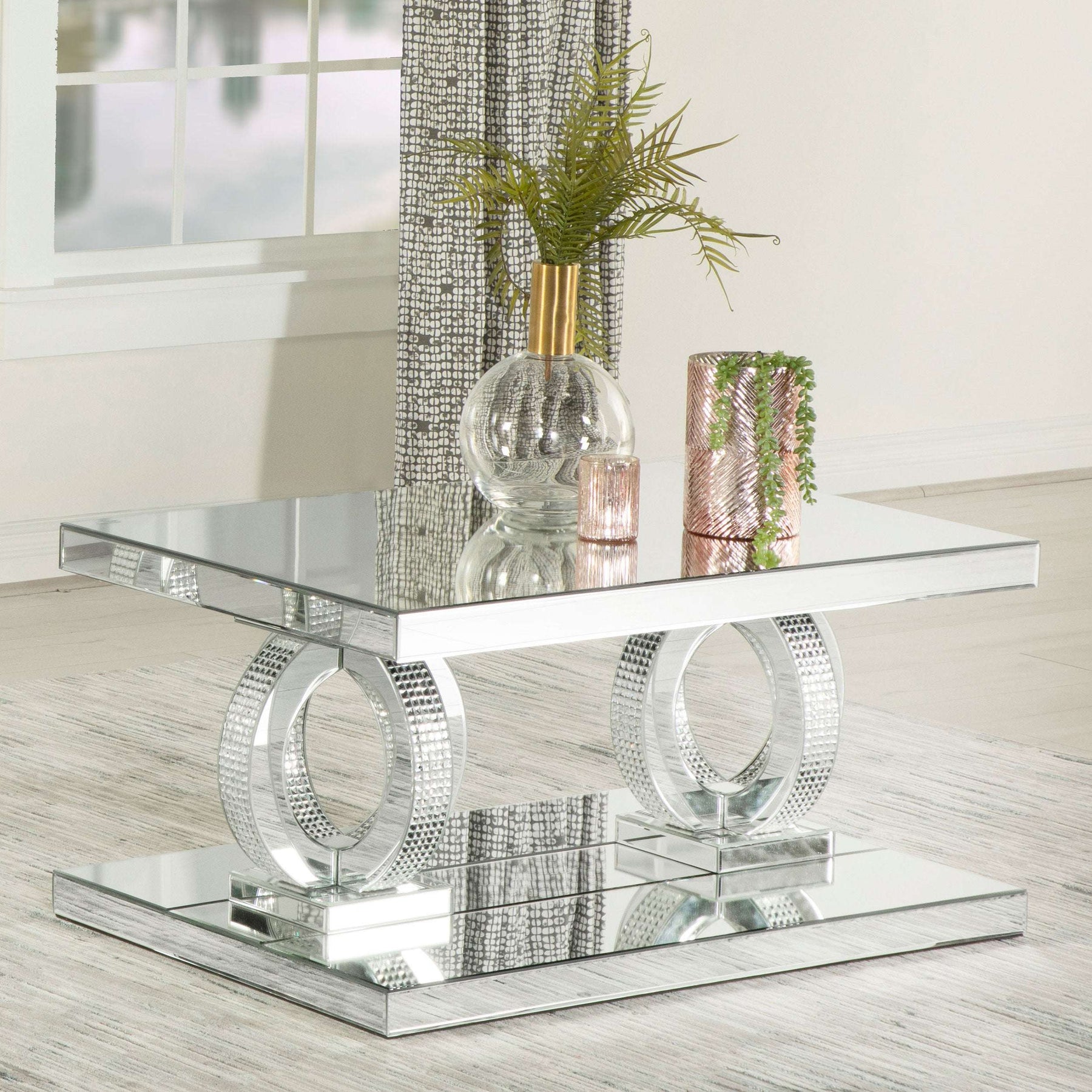 Breena Rectangular Coffee Table Mirror Half Price Furniture