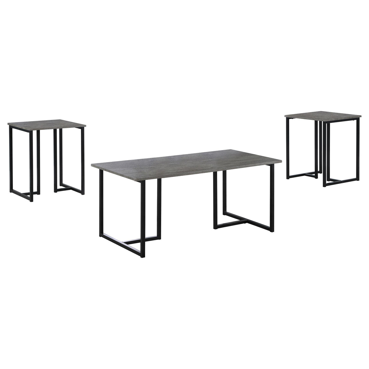 Nyla 3-piece Occasional Set Weathered Grey and Black  Half Price Furniture