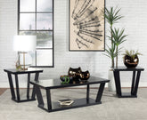 Aminta 3-piece Occasional Set with Open Shelves Black  Half Price Furniture