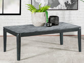 Mozzi Rectangular Coffee Table Faux Grey Marble and Black Half Price Furniture