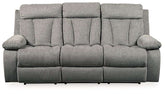 Mitchiner Reclining Sofa with Drop Down Table Half Price Furniture