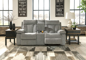 Mitchiner Reclining Loveseat with Console - Half Price Furniture