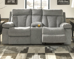 Mitchiner Reclining Loveseat with Console  Half Price Furniture