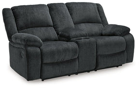 Draycoll Reclining Loveseat with Console - Loveseat - Half Price Furniture
