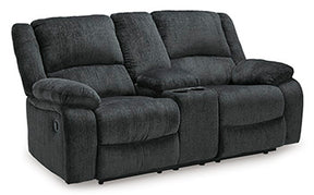 Draycoll Reclining Loveseat with Console - Loveseat - Half Price Furniture