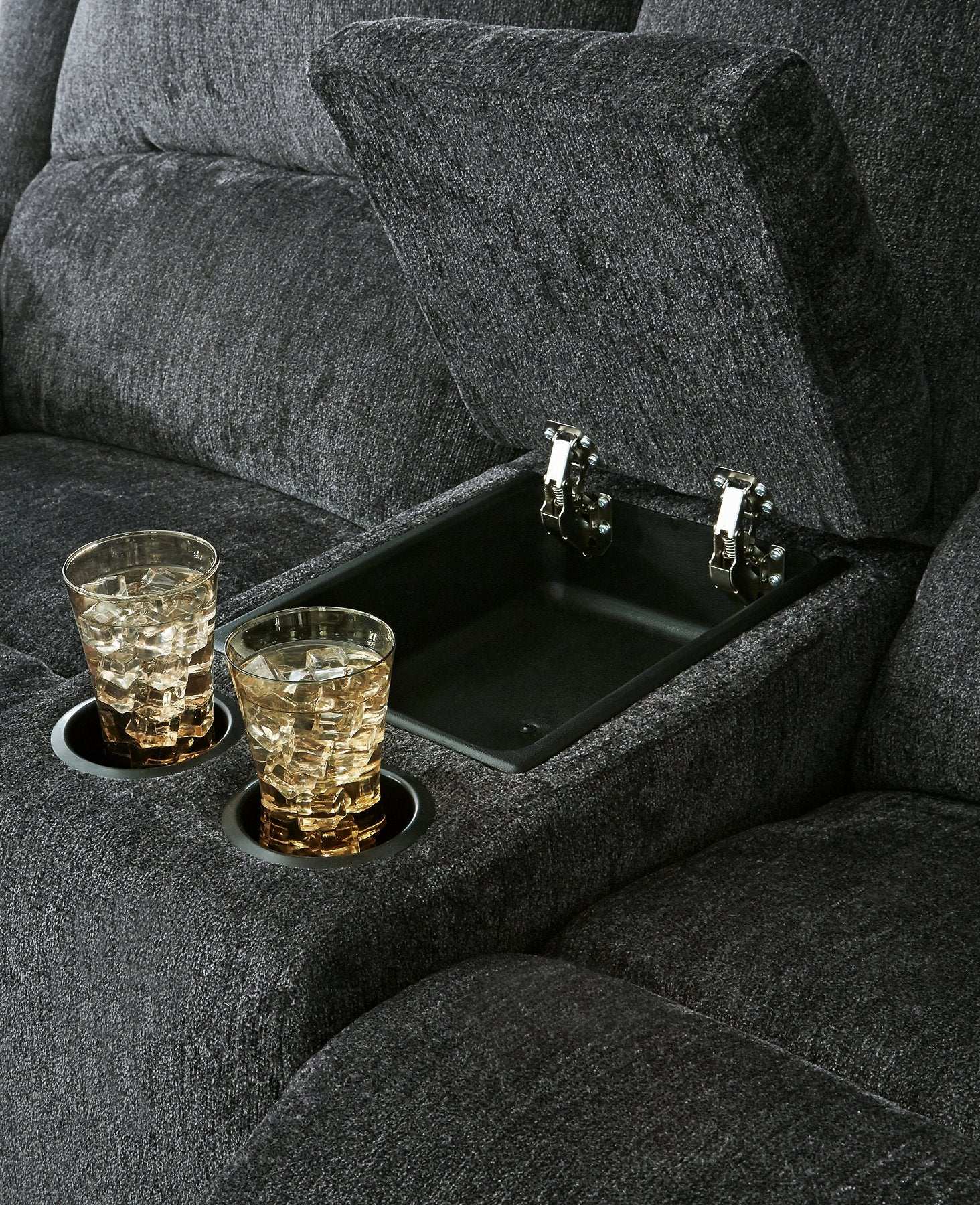 Draycoll Power Reclining Loveseat with Console Half Price Furniture