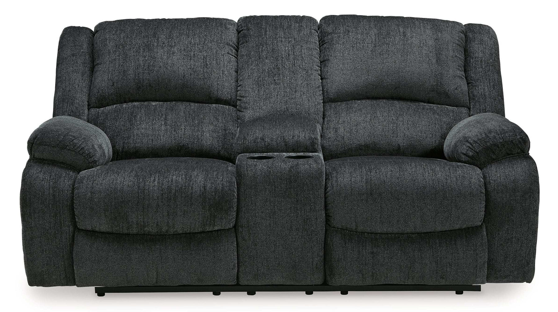 Draycoll Power Reclining Loveseat with Console Half Price Furniture