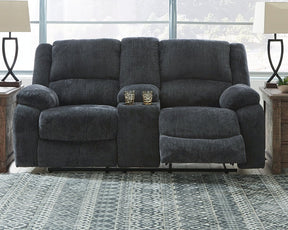 Draycoll Reclining Loveseat with Console - Loveseat - Half Price Furniture