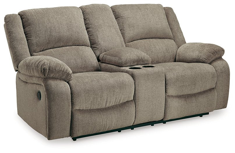 Draycoll Reclining Loveseat with Console - Half Price Furniture