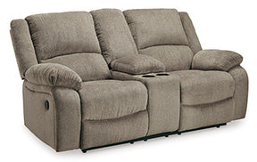 Draycoll Reclining Loveseat with Console - Loveseat - Half Price Furniture