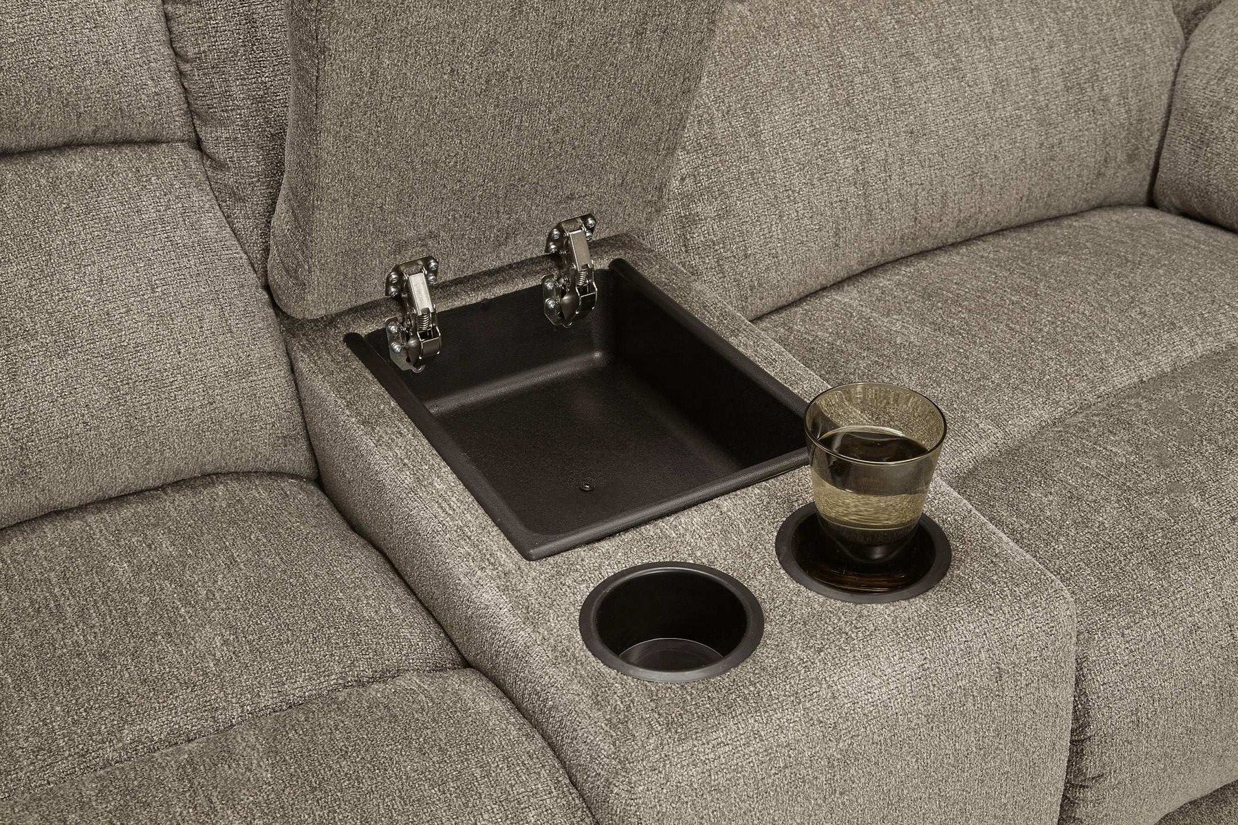 Draycoll Power Reclining Loveseat with Console Half Price Furniture