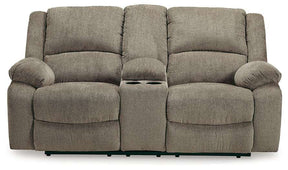 Draycoll Power Reclining Loveseat with Console Half Price Furniture