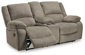 Draycoll Reclining Loveseat with Console - Loveseat - Half Price Furniture