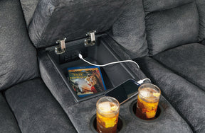 Capehorn Reclining Loveseat with Console - Loveseat - Half Price Furniture