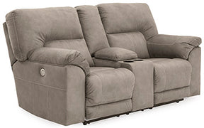 Cavalcade Power Reclining Loveseat with Console - Loveseat - Half Price Furniture