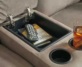 Cavalcade Power Reclining Loveseat with Console - Loveseat - Half Price Furniture