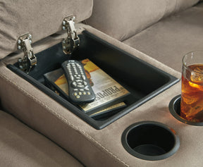 Cavalcade Power Reclining Loveseat with Console - Loveseat - Half Price Furniture