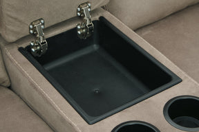Cavalcade Power Reclining Loveseat with Console - Loveseat - Half Price Furniture