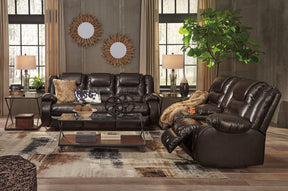 Vacherie Reclining Loveseat with Console - Half Price Furniture