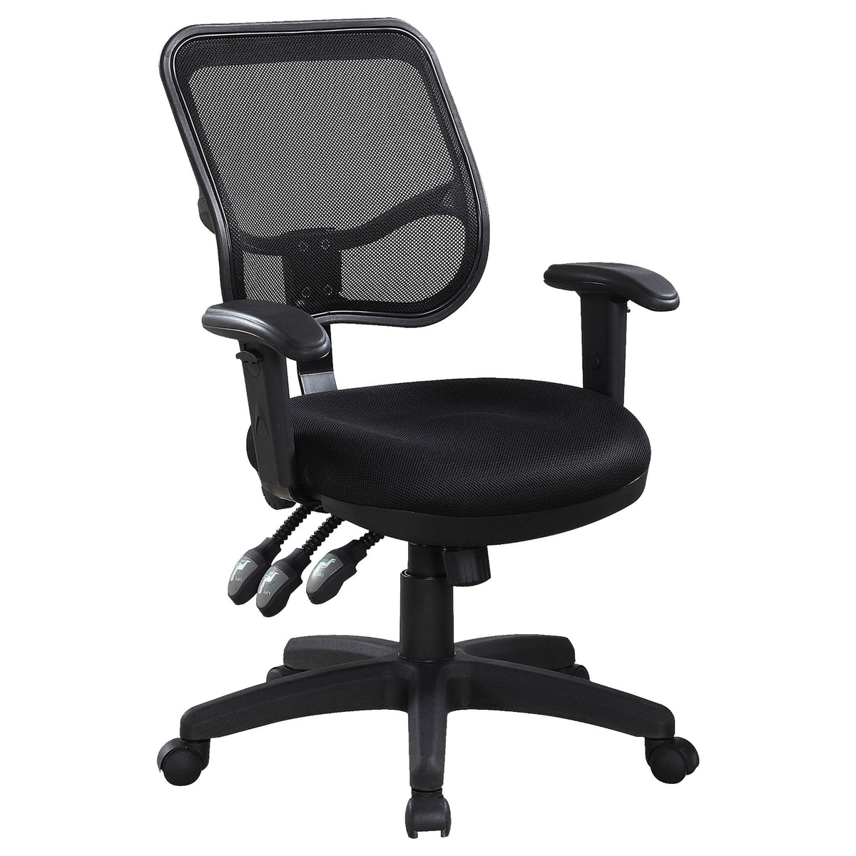 Rollo Adjustable Height Office Chair Black  Half Price Furniture