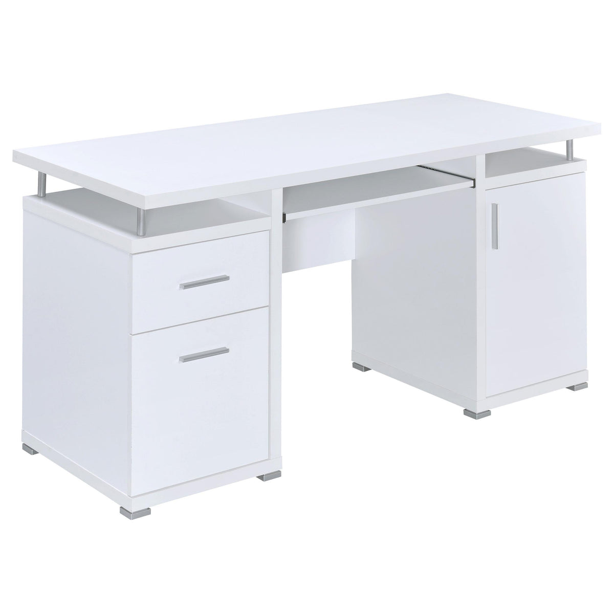 Tracy 2-drawer Computer Desk White Half Price Furniture