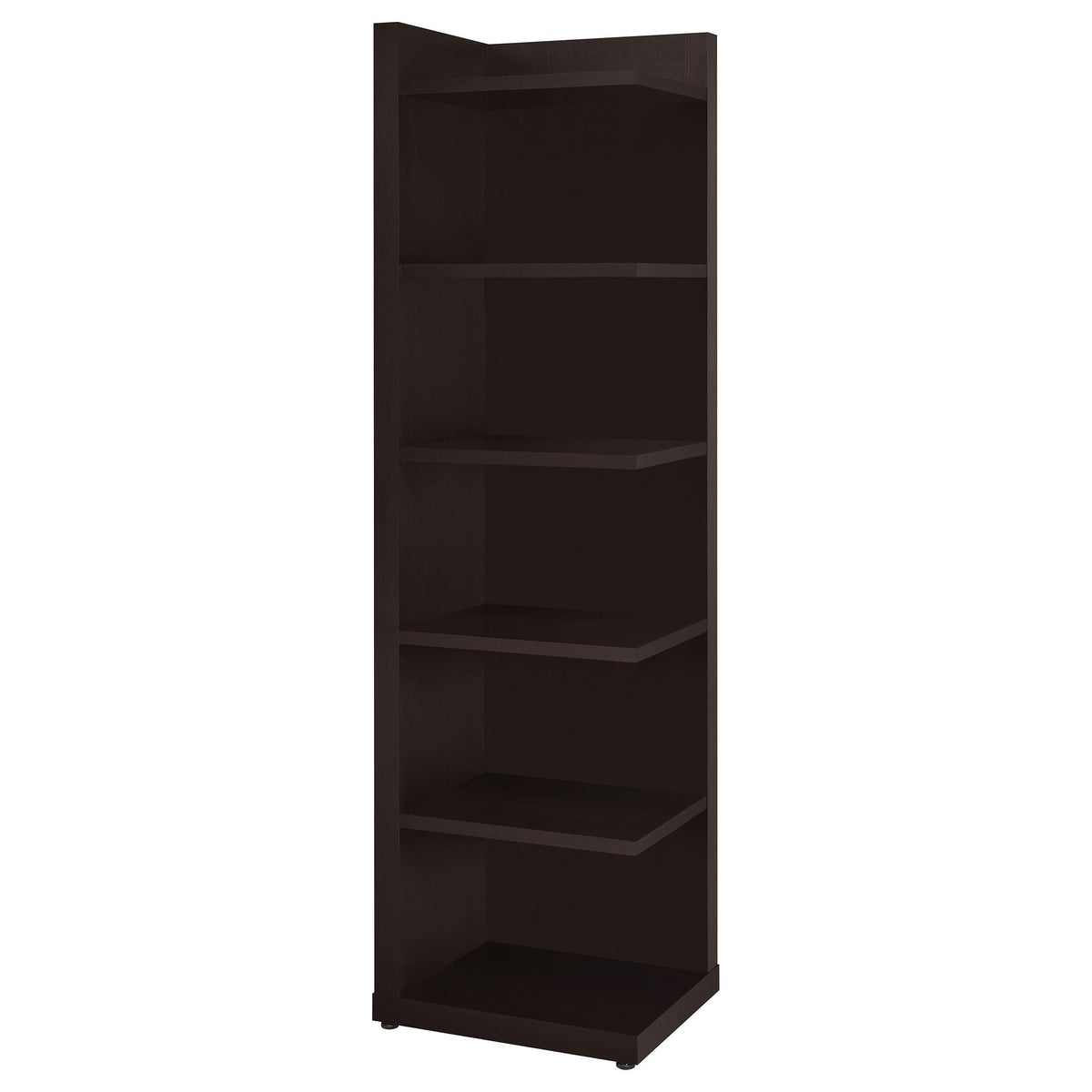 Pinckard 6-tier Corner Bookcase Cappuccino  Half Price Furniture