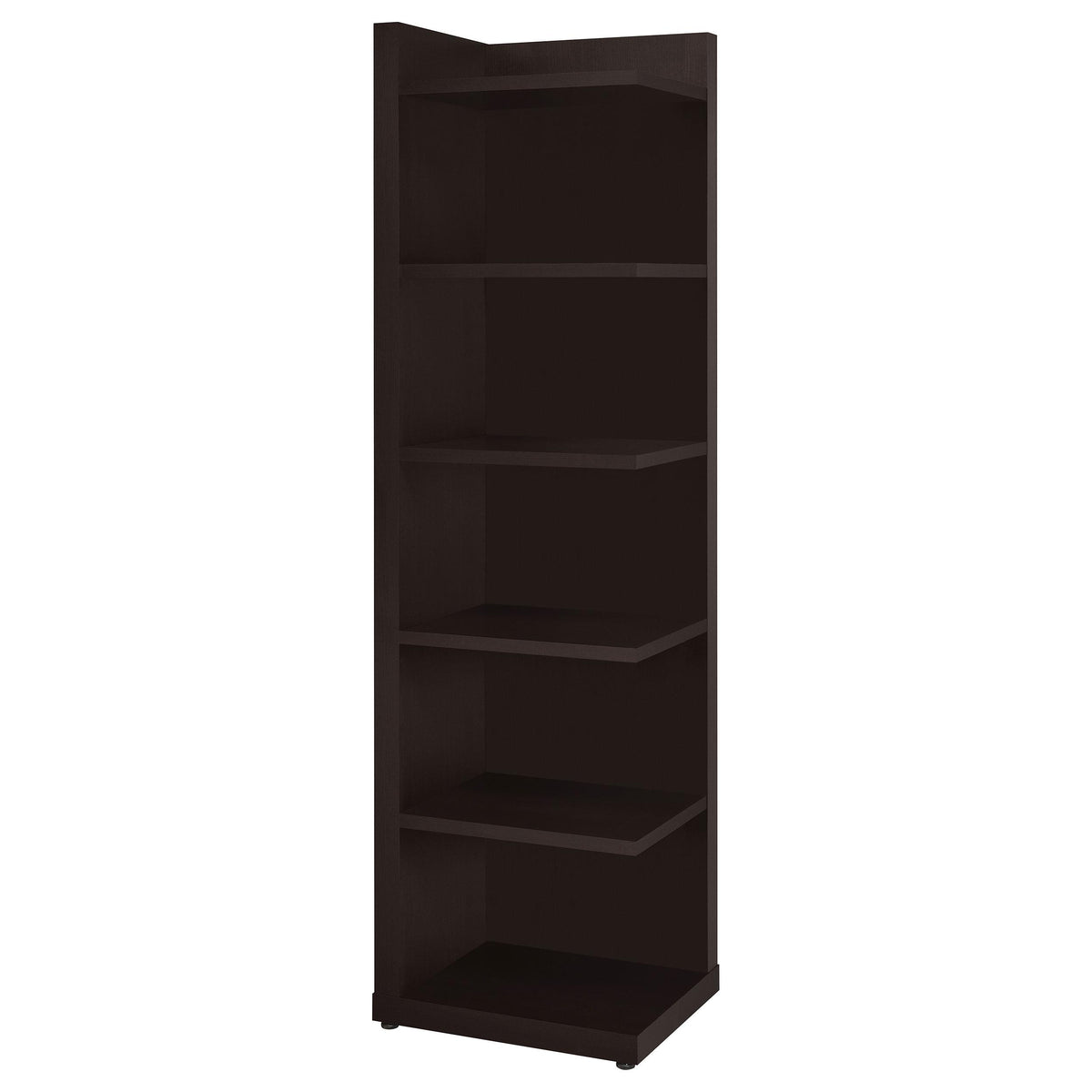 Pinckard 6-tier Corner Bookcase Cappuccino  Las Vegas Furniture Stores