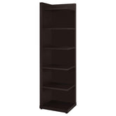 Pinckard 6-tier Corner Bookcase Cappuccino Half Price Furniture