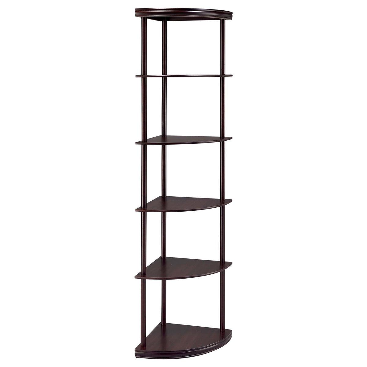 Bonwick 5-shelf Corner Bookshelf Cappuccino Bonwick 5-shelf Corner Bookshelf Cappuccino Half Price Furniture