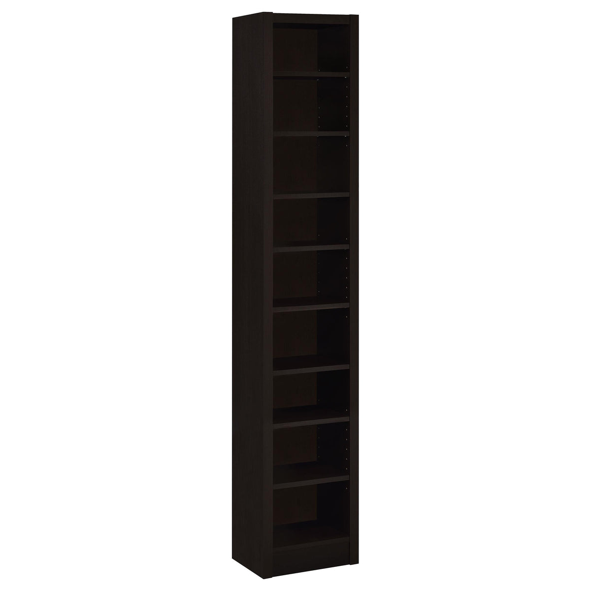 Eliam Rectangular Bookcase with 2 Fixed Shelves Cappuccino  Half Price Furniture