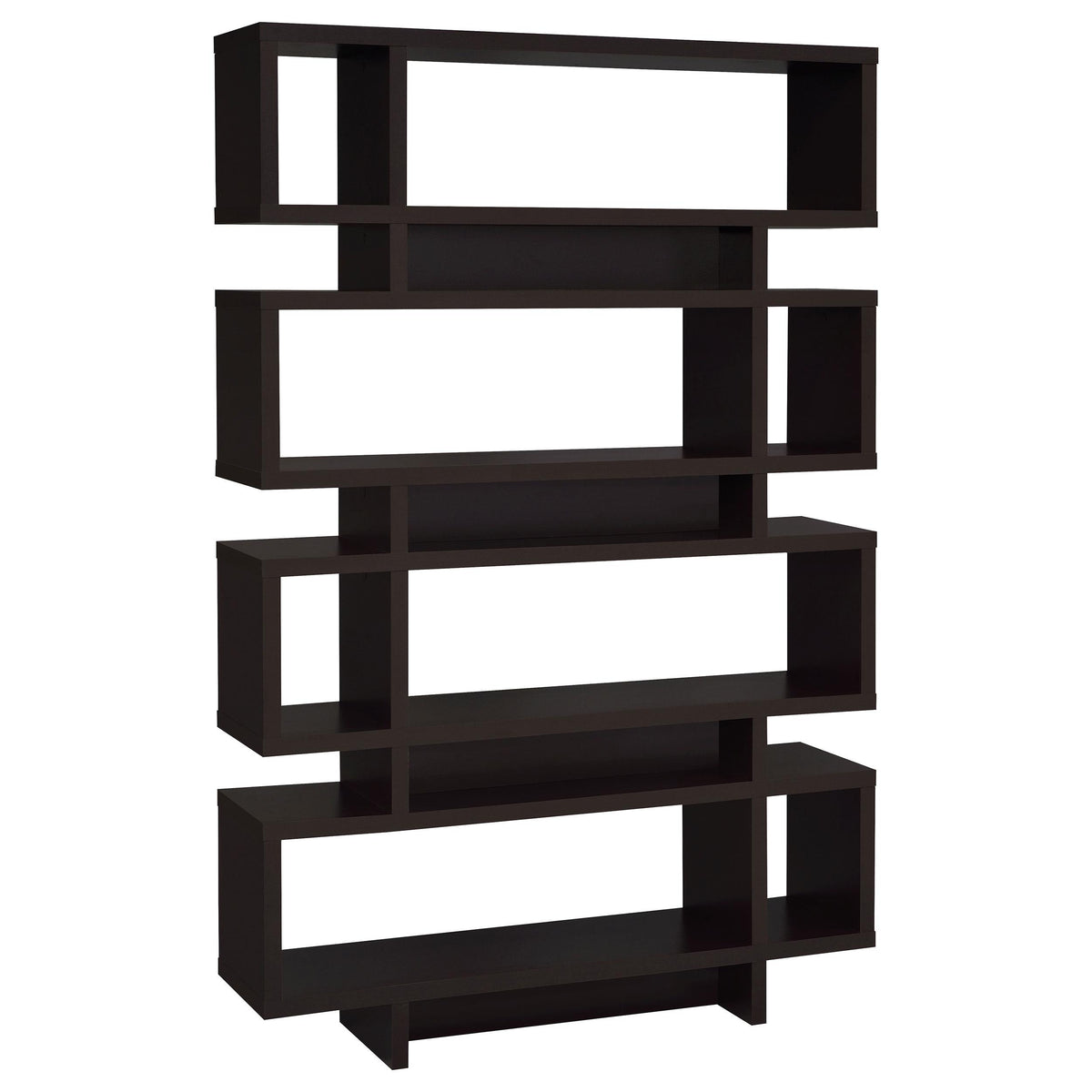 Reid 4-tier Open Back Bookcase Cappuccino  Half Price Furniture