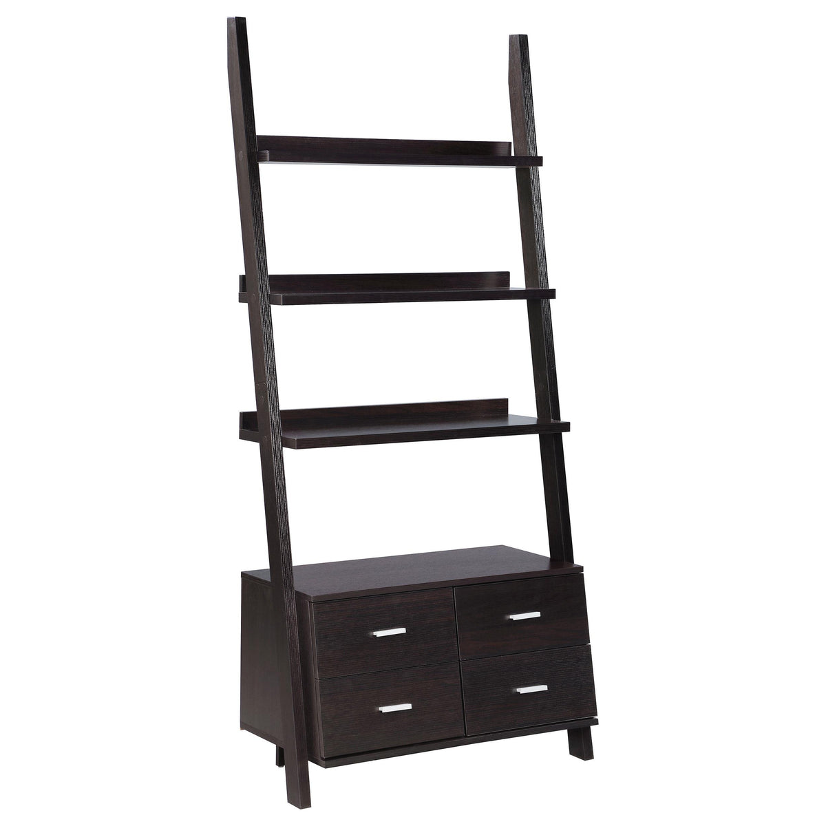 Colella 4-drawer Storage Bookcase Cappuccino Colella 4-drawer Storage Bookcase Cappuccino Half Price Furniture