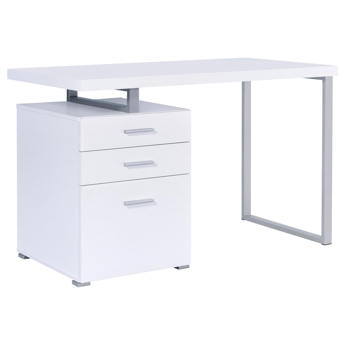 Brennan 3-drawer Office Desk White  Half Price Furniture