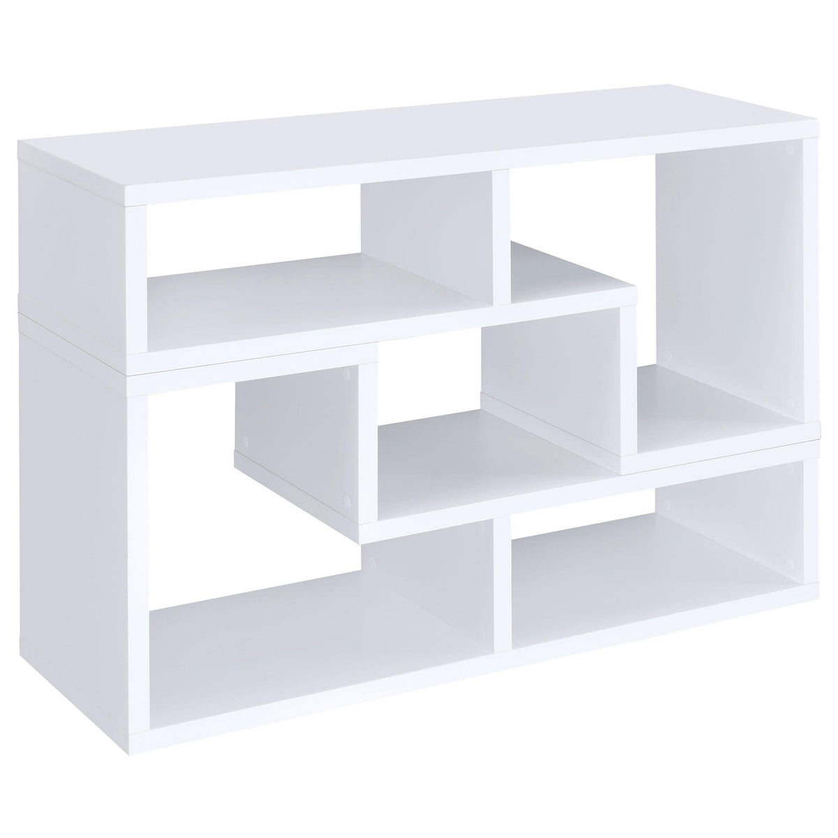 Velma Convertible TV Console and Bookcase White Half Price Furniture