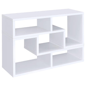 Velma Convertible TV Console and Bookcase White Half Price Furniture