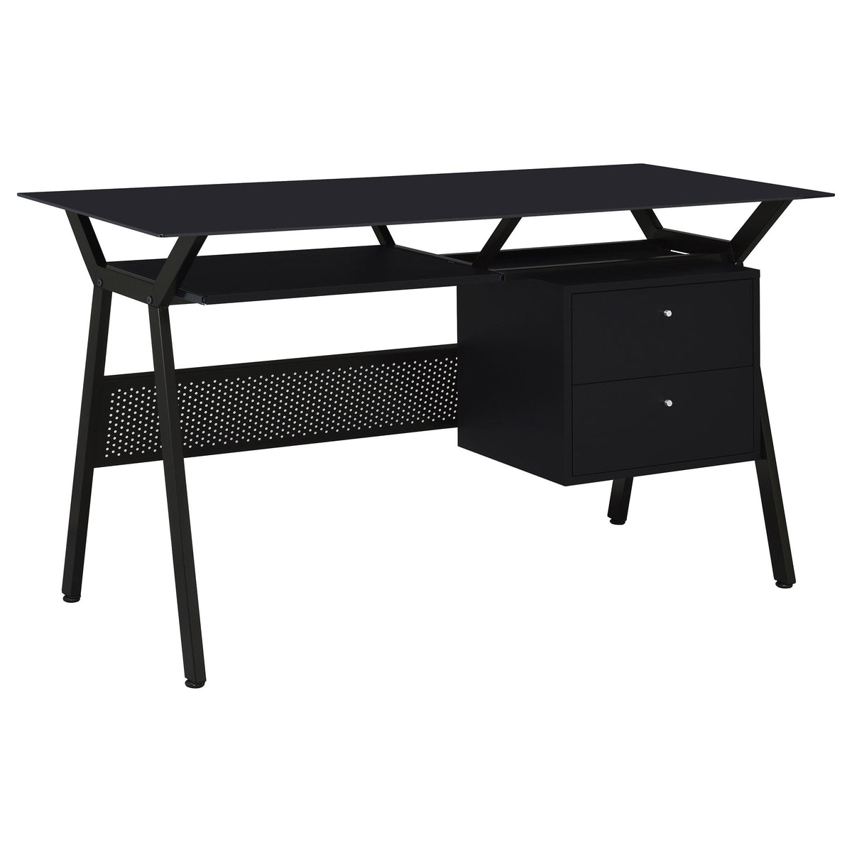 Weaving 2-drawer Computer Desk Black Weaving 2-drawer Computer Desk Black Half Price Furniture