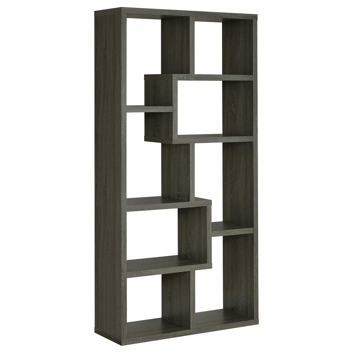 Theo 10-shelf Bookcase Weathered Grey  Half Price Furniture