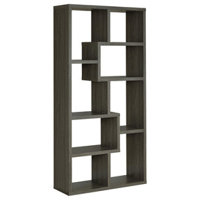 Theo 10-shelf Bookcase Weathered Grey Half Price Furniture
