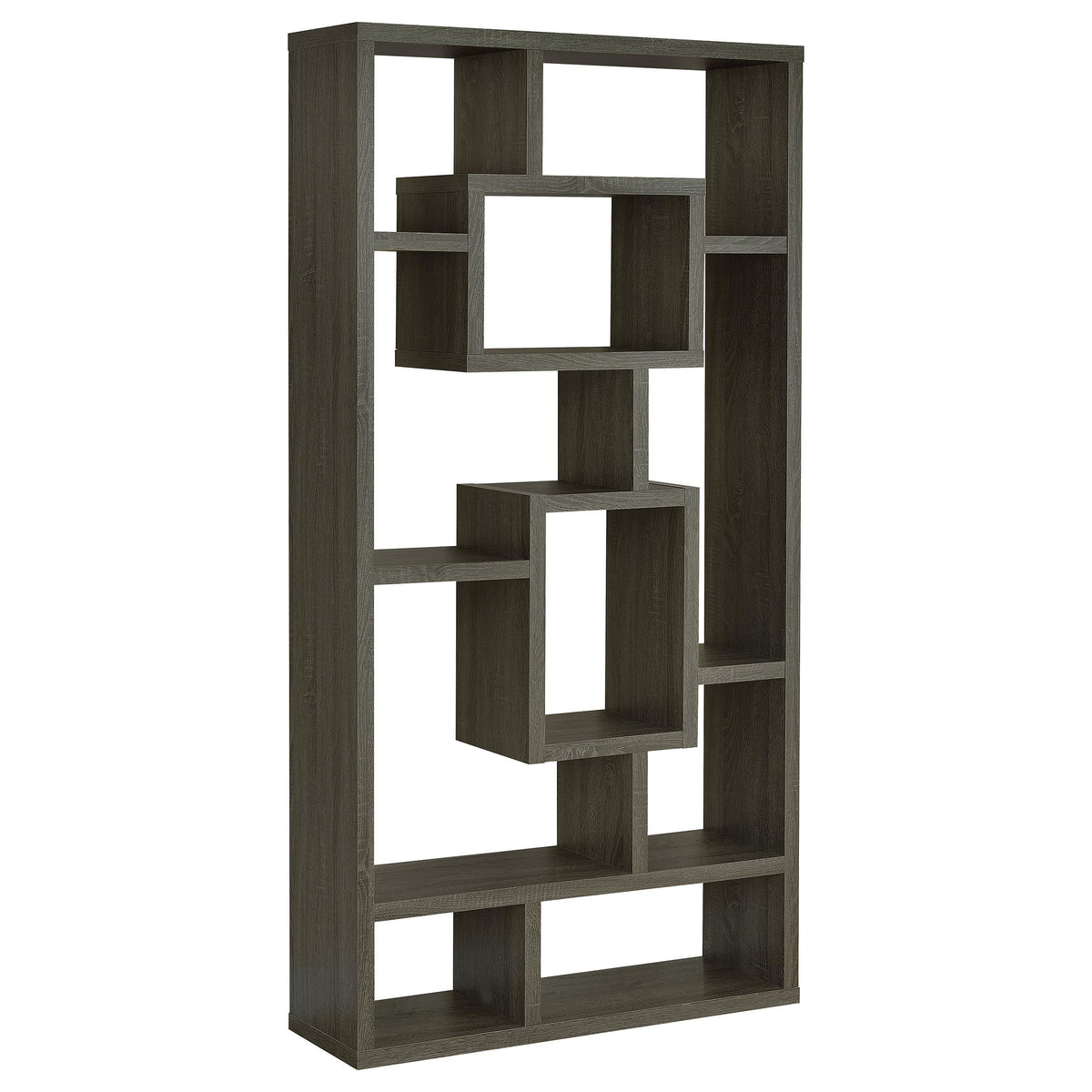 Howie 10-shelf Bookcase Weathered Grey Half Price Furniture
