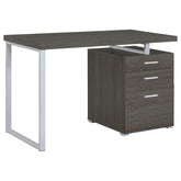 Brennan 3-drawer Office Desk Weathered Grey Half Price Furniture