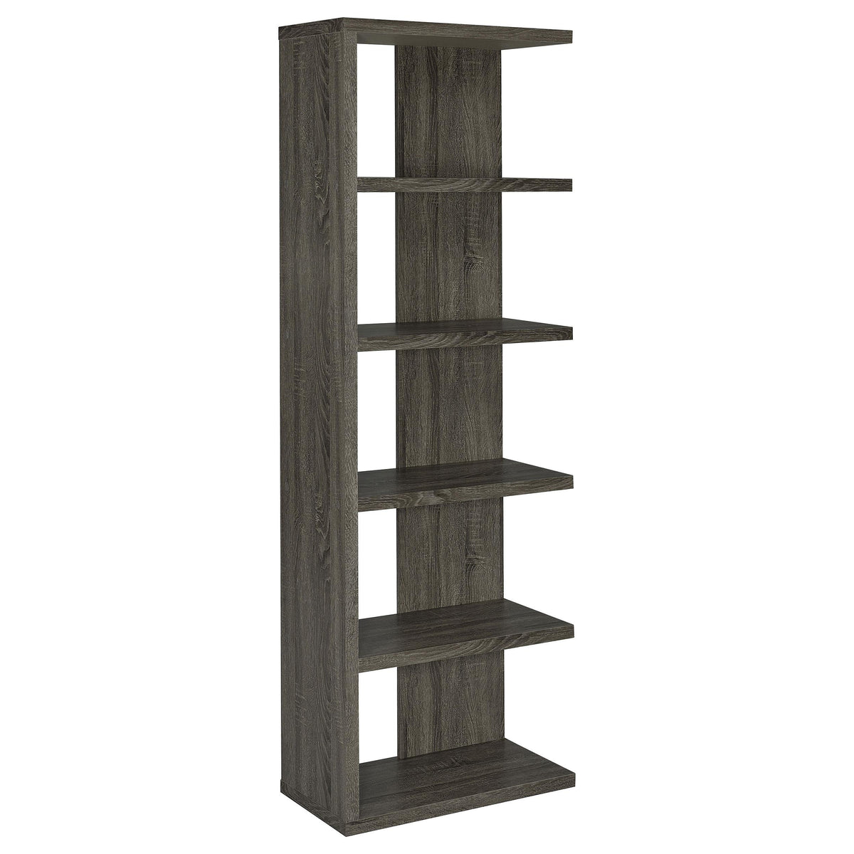 Harrison 5-tier Bookcase Weathered Grey  Half Price Furniture