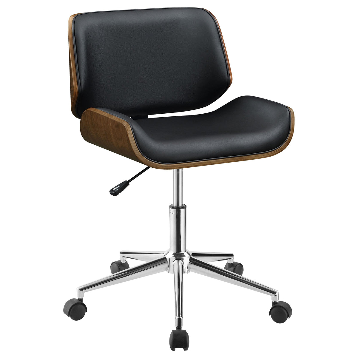 Addington Adjustable Height Office Chair Black and Chrome  Half Price Furniture