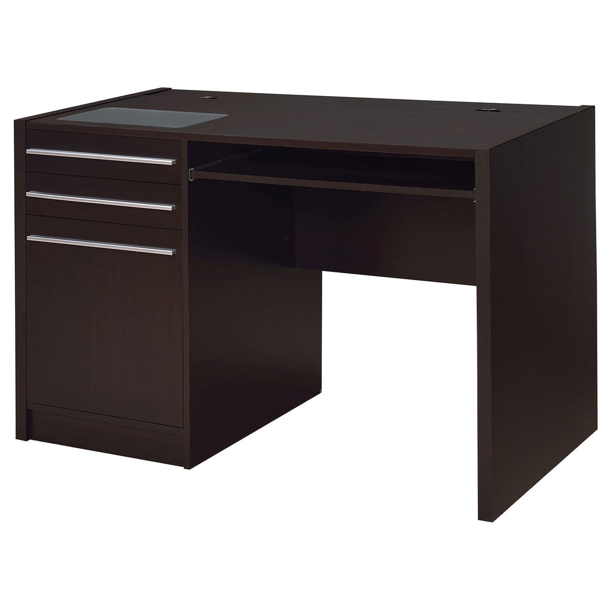 Halston Rectangular Connect-it Office Desk Cappuccino  Half Price Furniture